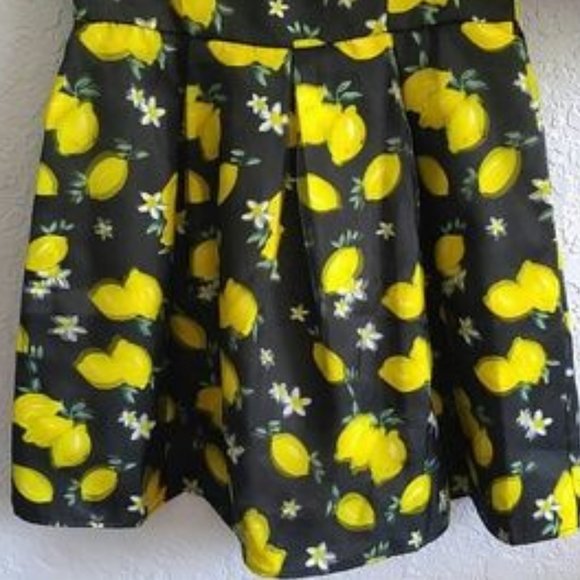 Funani Lemon NWOT Sleeveless Mini Gathered Waist Super Fun Dress SZ L - Picture 3 of 5